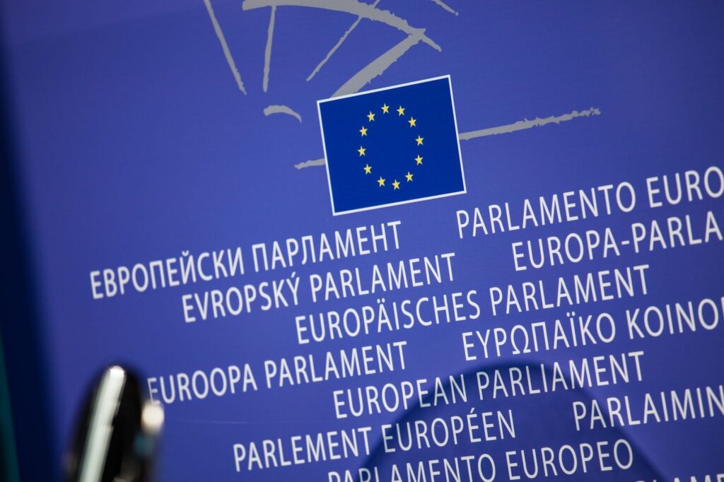 Close-up of the European Union flag