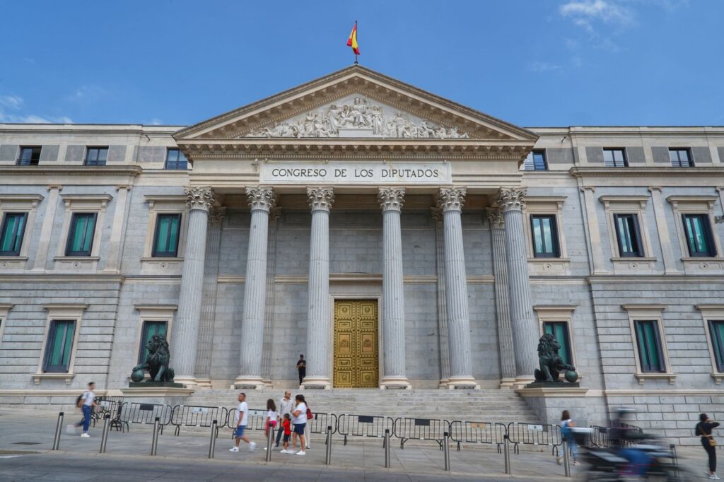 Congreso de los Diputados building in Madrid