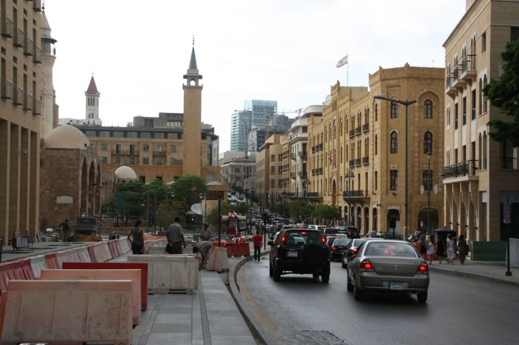Downtown Beirut street scene