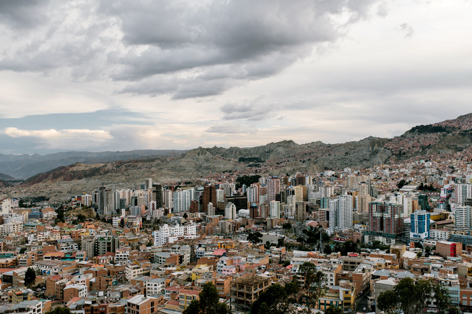 Panoramic view of La Paz, Bolivia