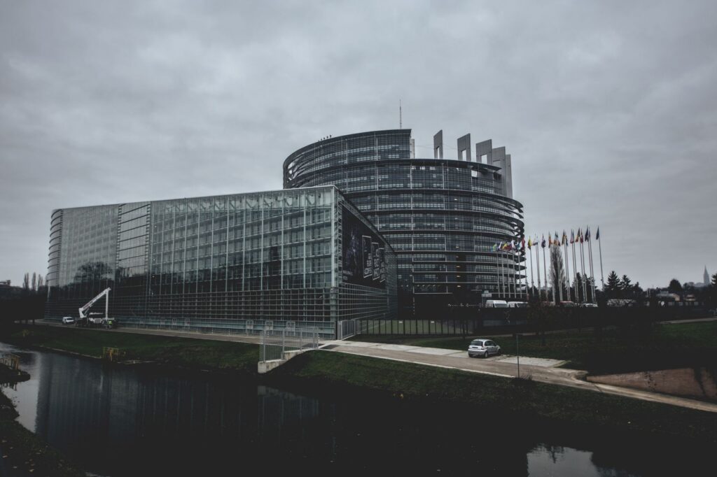 The European Parliament building in Strasbourg